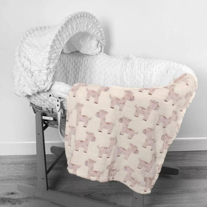 Giraffe Animal Print - Baby Blanket for Pram/Moses Basket