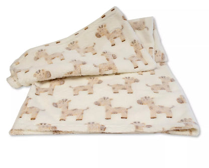 Giraffe Animal Print - Baby Blanket for Pram/Moses Basket