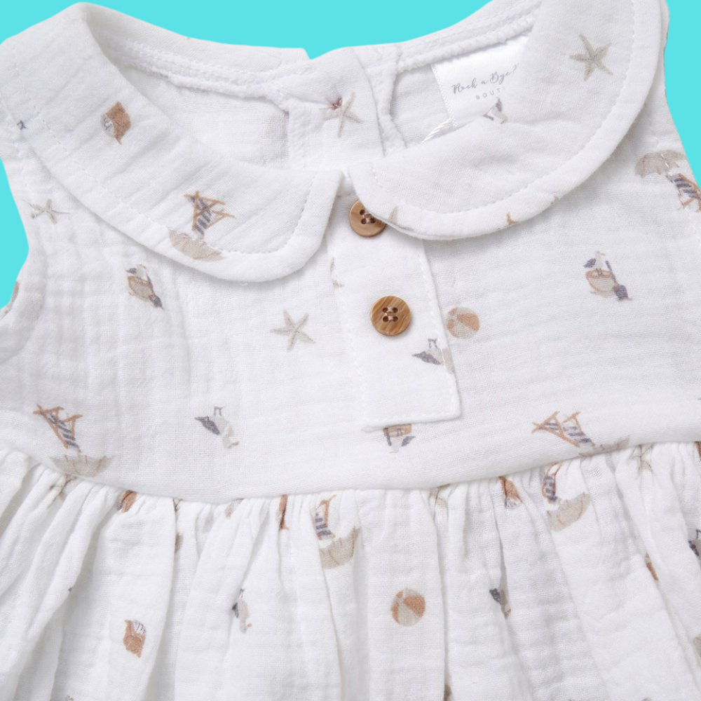 Muslin Fabric Dress & Hat