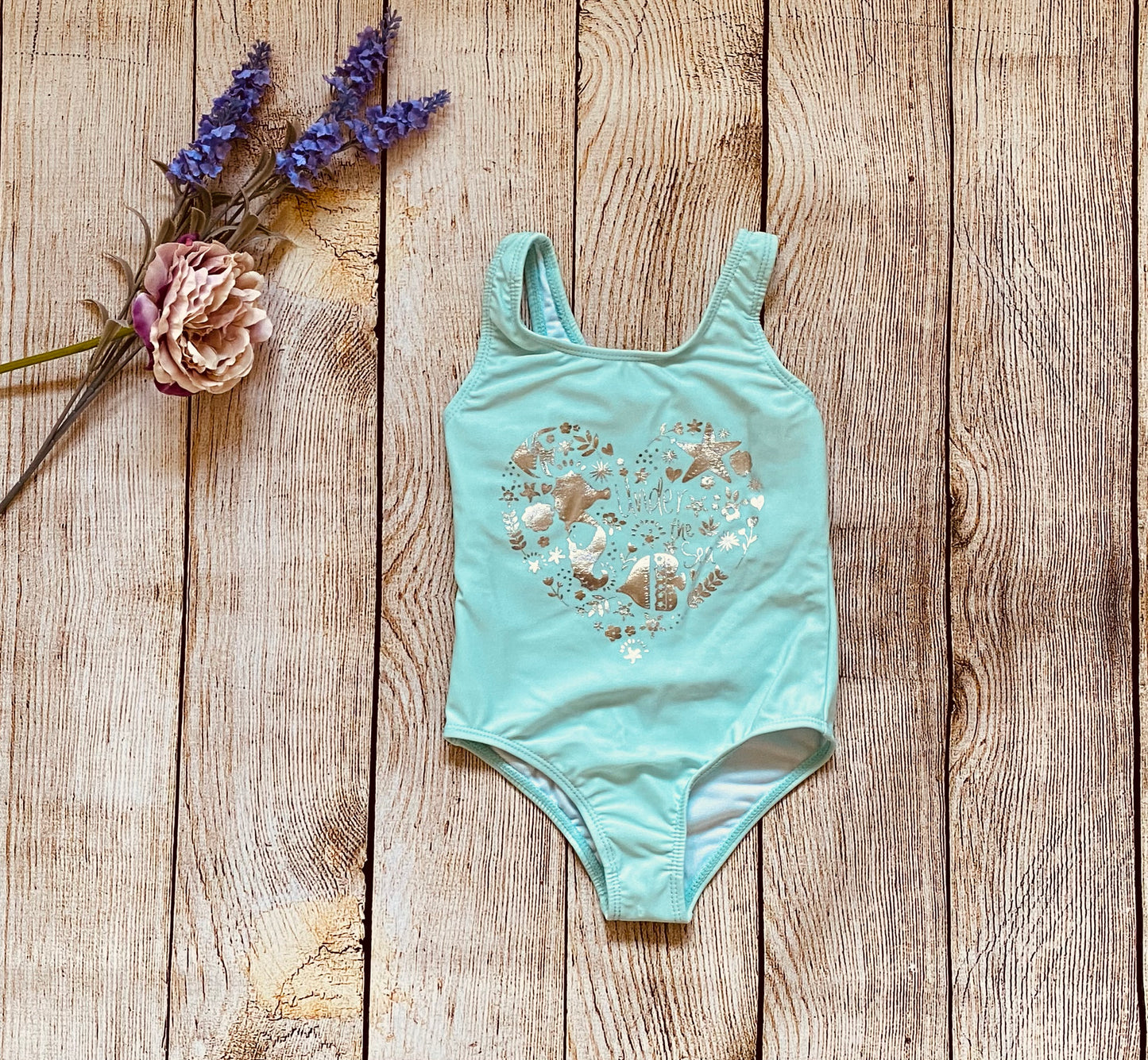 Under the Sea Foil Print Swimsuit