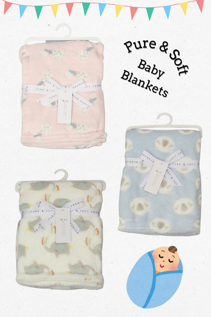Soft Plush Fleece Baby Blanket