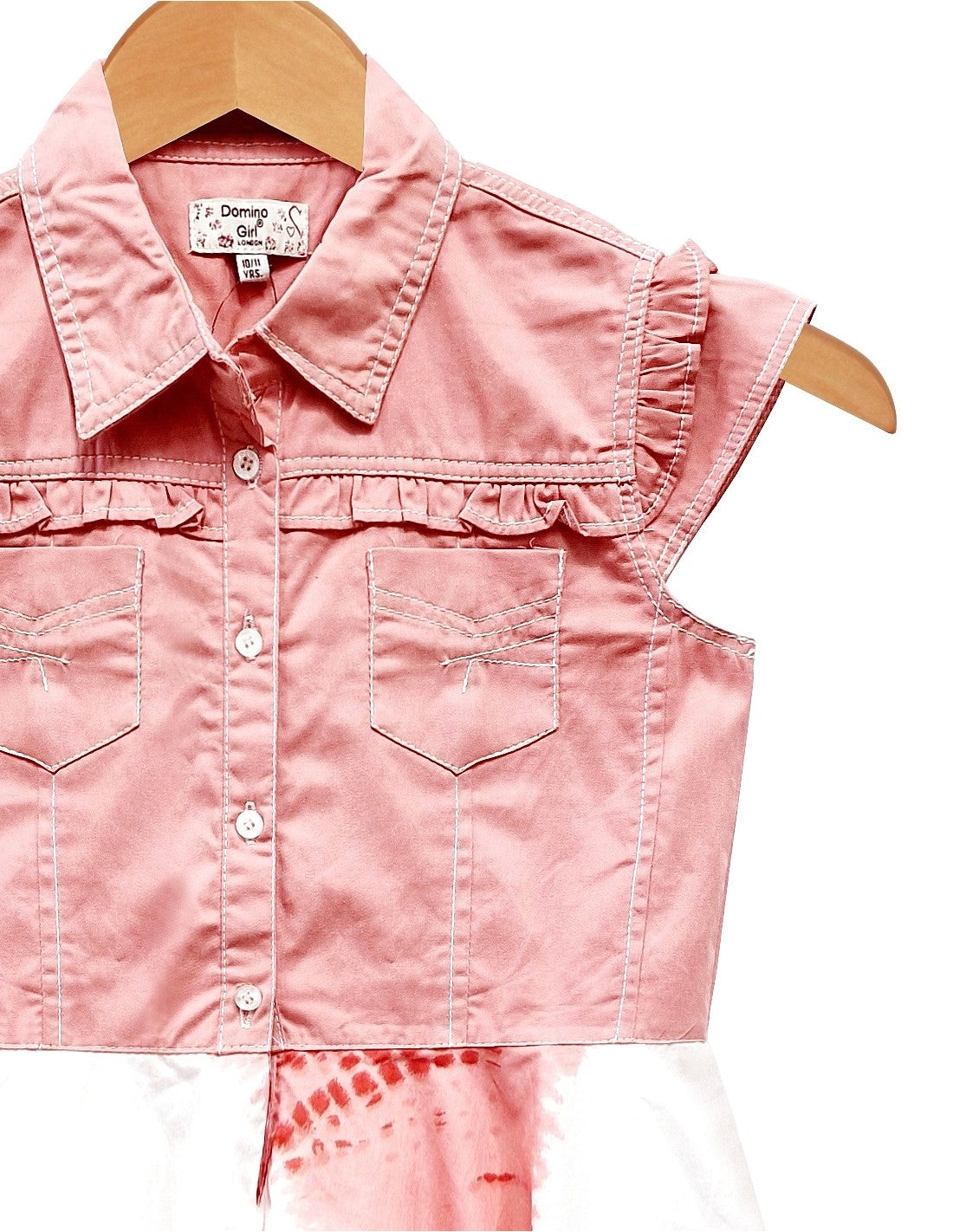 Denim Top Tie-Dye Print Dress