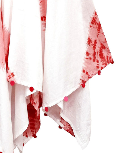 Denim Top Tie-Dye Print Dress