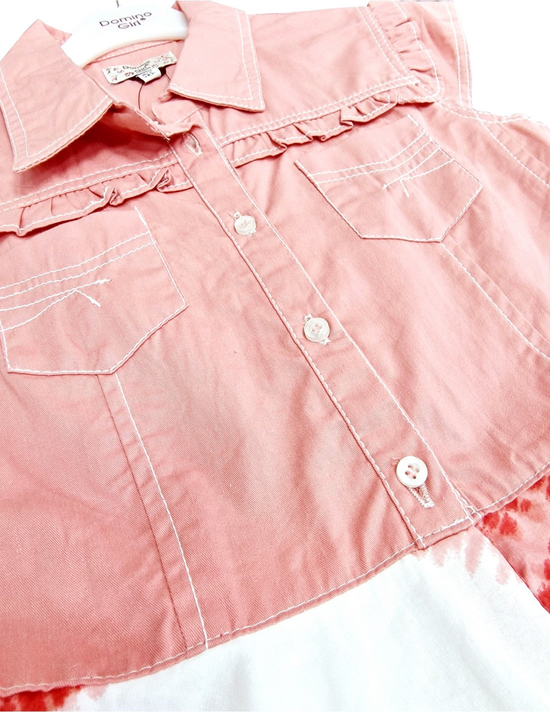 Denim Top Tie-Dye Print Dress