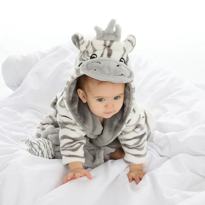 Baby Zebra Fleece Dressing Gown