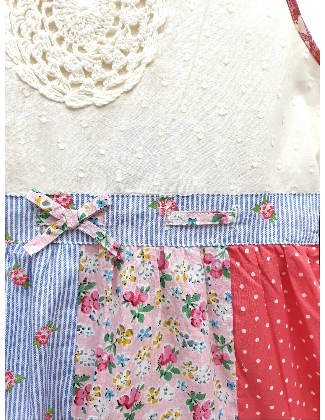 Patchwork Tiered Crochet Top Summer Dress