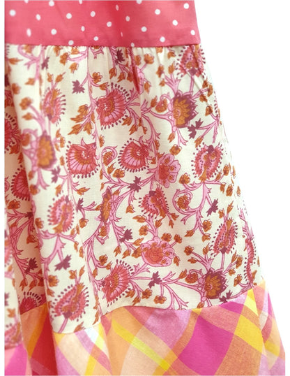 Patchwork Tiered Crochet Top Summer Dress