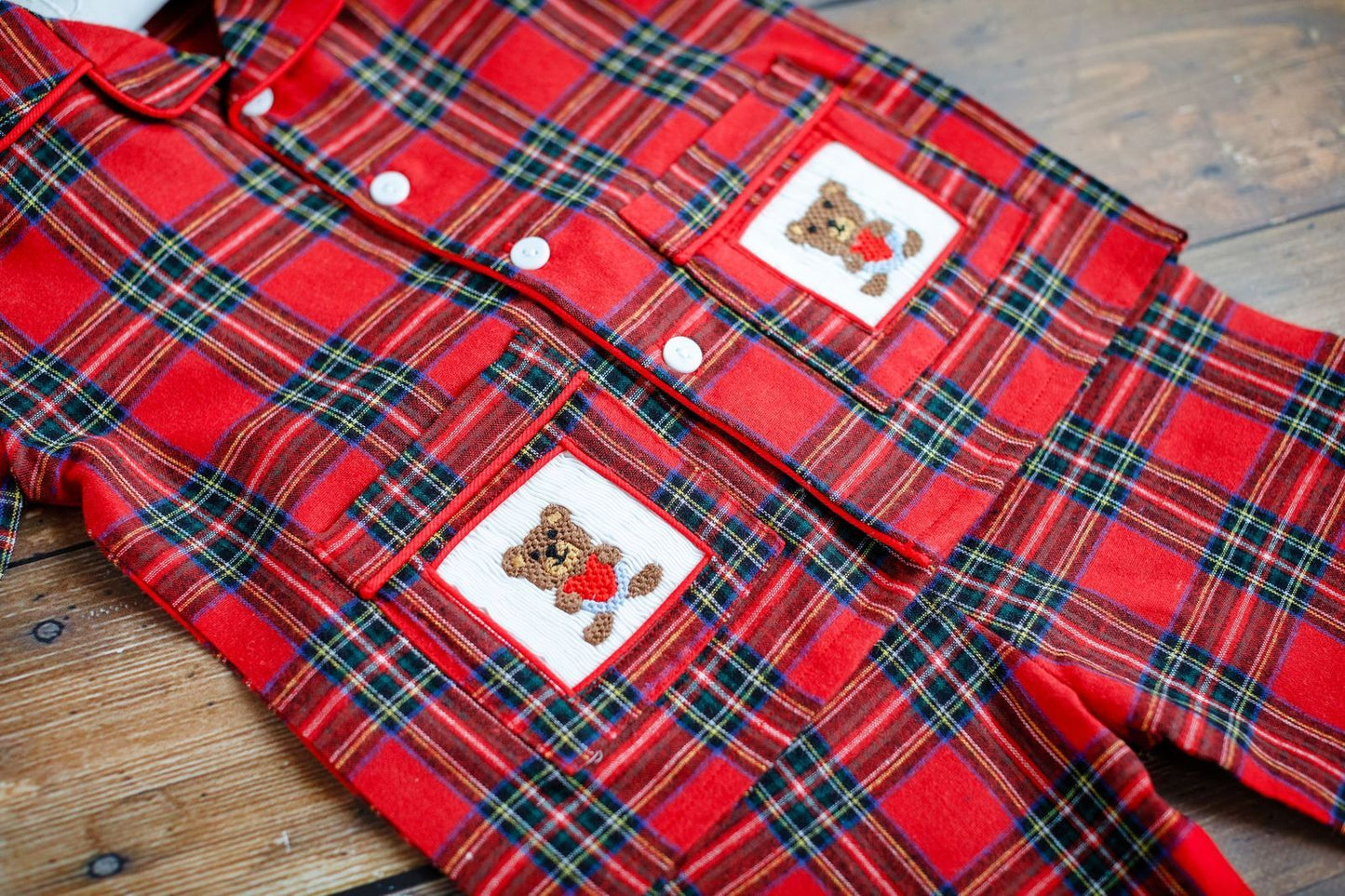 Aurora Royal 'Donald' Red Tartan Check Pyjamas