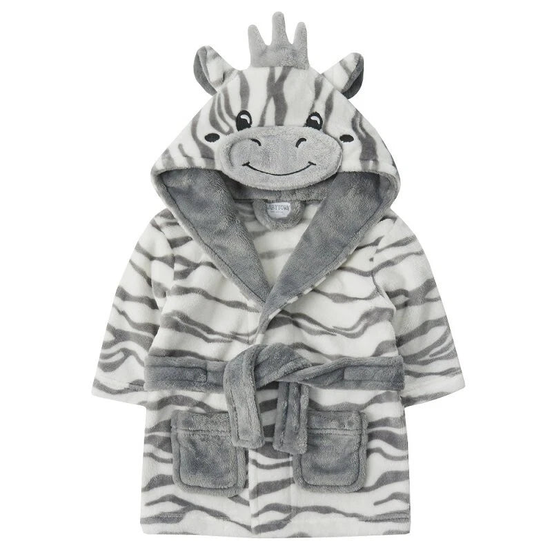 Baby Zebra Fleece Dressing Gown