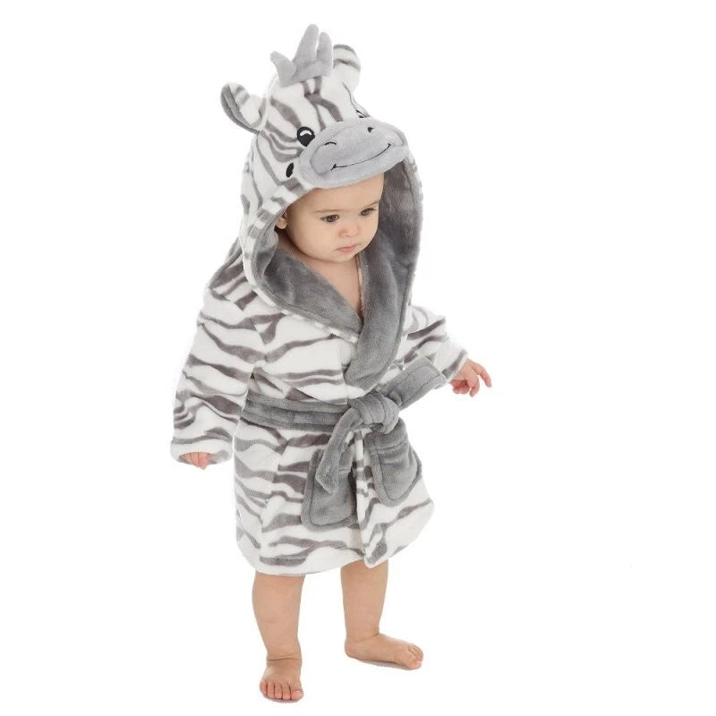Baby Zebra Fleece Dressing Gown